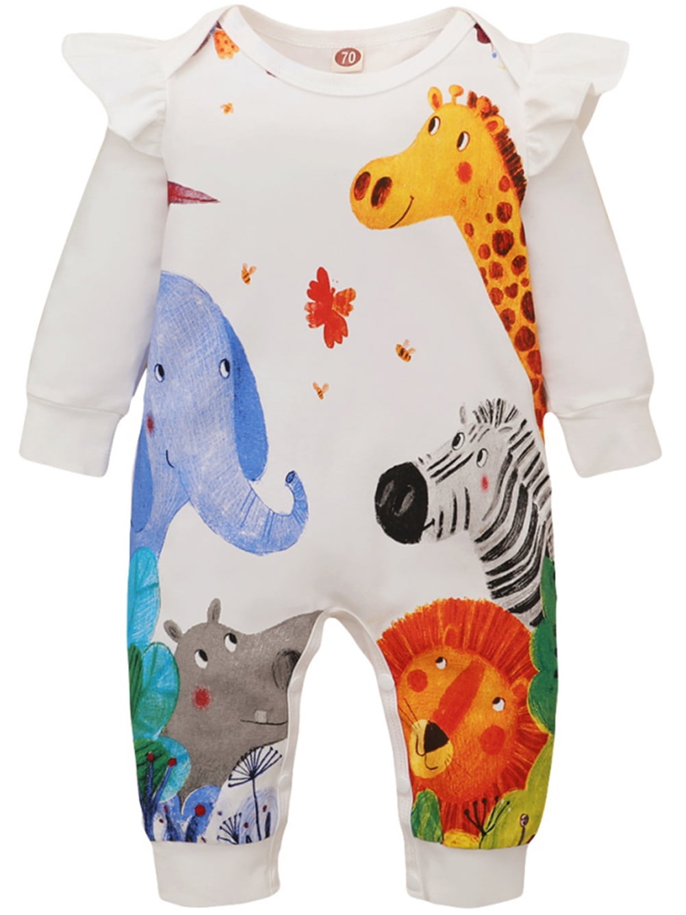 Newborn Infant Kids Baby Girl Animal Romper Jumpsuit Bodysuit Clothes Outfit Set 
