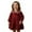 Red, variant on Fgnfyis Dresses for Girls Fashion Plaid Bow Tie Collar Lace Trim Long Sleeve Party Photoshoot Gown Toddler Girl Dress 6-12 Months