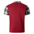 thumbnail image 4 of QATAINLAV Men's Casual Polos Shirts 2025 Summer Quick Dry Golf Tennis Shirt Fashion Plaid Block Short Sleeve Blouse Muscle Fit Workout Tops Red XXL Prime Sales Today Clearance, 4 of 8