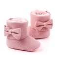 thumbnail image 6 of Herrnalise Winter Toddler Baby Boys Girls Bow Thicken Velvet Snow Boots Toddler Shoes, 6 of 7
