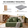 thumbnail image 6 of Leumius Oversized Chaise Lounge Chair Indoor,67'' Faux Fur Upholstered Boneless Sofa Bed,Deep Seat Sleeper Cloud Sofa with Cup Holders & 3 Pillows for Living Room, No Assembly Required,Green, 6 of 14
