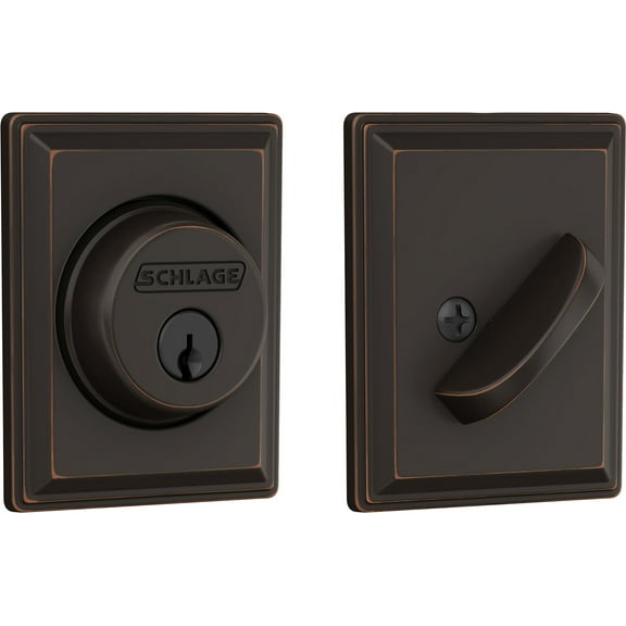 Schlage B60GDV716 Single Cylinder Keyed Entry Grade 1 Deadbolt - Bronze
