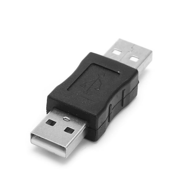 AMERTEER 1 Pc Dual USB 2.0 Conversion Adapter  USB Male to USB Male Cord Cable Coupler Changer Adapter Connector Converter