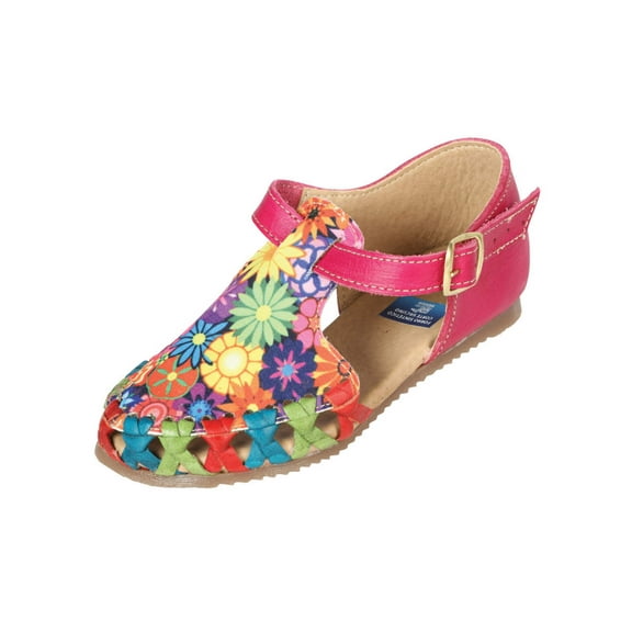 Artisanal Mexican Sandals Leather Fuchsia 603282