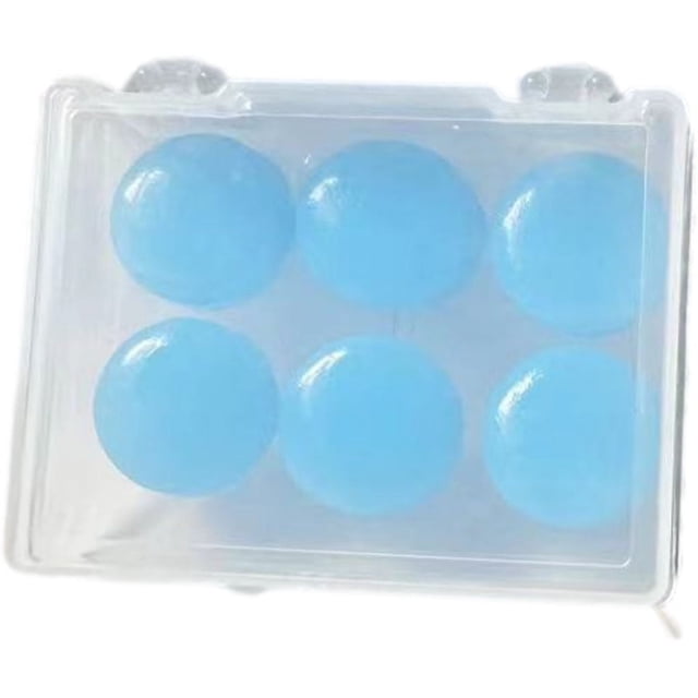 Tapones para los oídos de silicona con barro, 6 tapones de plástico impermeables para reducir el ruido y dormir, aislamiento acústico para nadar