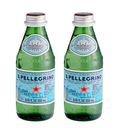 SAN PELLEGRINO Sparkling Mineral Water, Glass, 2 Pack, 8.45 FL OZ