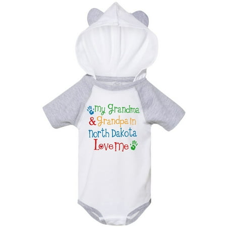 

Inktastic North Dakota Grandma Loves Me Gift Baby Boy or Baby Girl Bodysuit