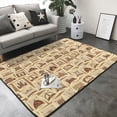thumbnail image 3 of Area Rugs For Living Room Decor - Stamp Pattern Vintage Soft Anti Slip Throw Washable Rugs 5x7 For Bedroom, Indoor Carpet For Bedroom Living Room 80x58In, 3 of 7