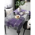 thumbnail image 6 of Purple Grey Table Cloth, Modern Oil Painted Abstract Art Aesthetics Waterproof Tablecloth for Rectangle Tables, Reusable Washable Fabric Table Cover for Restaurant Kitchen Dining Tables 60"x120", 6 of 6