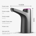 thumbnail image 3 of Dispensador de agua inalámbrico recargable con bomba automática para botellas y control de volumen gris, 3 of 9