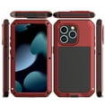 thumbnail image 5 of For iPhone 16 Pro Max Aluminum Alloy Metal Case,Heavy Duty Full Body with Built-in Screen Protector Shockproof Dustproof Screw Bumper Drop Protective Case For iPhone 16 Pro Max,Red, 5 of 8