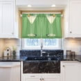 thumbnail image 5 of Yayeee Kitchen Curtains Tier Pair Light Filtering 27"x36" Rod Pocket Short Cafe Window Panel, Green Lemon Juice, 5 of 7
