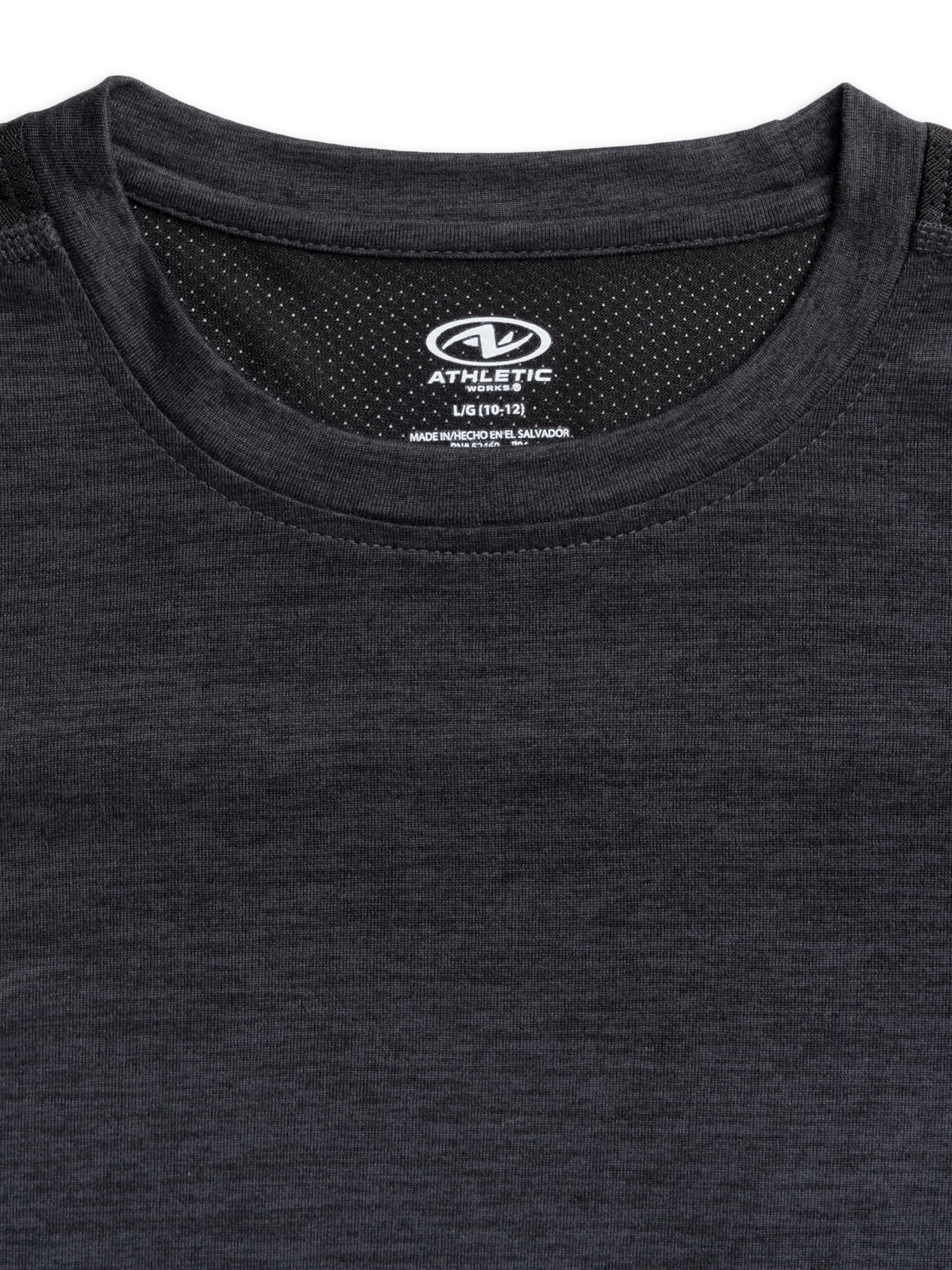 Athletic Works Boys Active Solid and Print Short Sleeve T-Shirts, 3-Pack, Sizes 4-18 & Husky