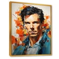 thumbnail image 2 of Designart "Cumberbatch In Cerulean" Celebrity Floater Framed Wall Art Living Room, 2 of 5