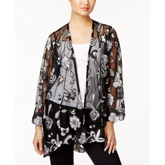 Alfani Embroidered Completer Deep Black S