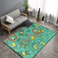 thumbnail image 2 of Funny Animals in Jungle Shaggy Area Rug, Rugs for Living Room Bedroom Non Slip Door Mat Indoor Carpet Machine Washable Nursery Home Decor Floor Mats for Entryway 60x39in-#, 2 of 5