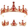 thumbnail image 3 of 1 Pce Style Rétro Diadème de Mariée Femme Couronne Charmante Coiffe Décor, 3 of 8