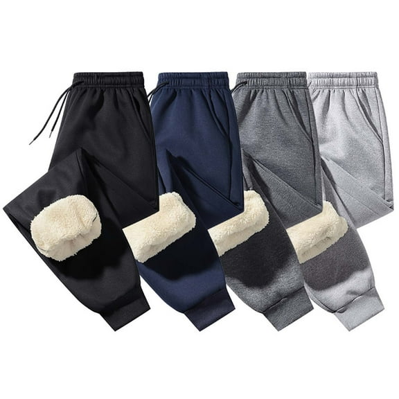 Water Resistant Pants Men Grey Joggers Men's Baggy Fleece Workout Sweatpants with Pockets Drawstring Lounge Athletic Running Pants