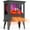 19"H with Two Doors, variant on Blazezo Freestanding Electric Fireplace Heater, 26" Indoor Fireplace Stove with Realistic 3D Flame Effect, Overheat Protection & Child Lock, 12H Timer, Remote Control for Living Room, Bedroom