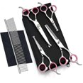 thumbnail image 1 of 6 In 1 Professional Stainless Steel Safety Round Tip Dog Grooming Scissors Kit, For Dog Cat Grooming, 1 of 5