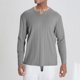 thumbnail image 1 of pstuiky Camisas casuales de manga larga para hombre, Camisa deportiva de entrenamiento fácil para hombre, elástica, de color liso, con cuello en V y manga larga Tops de talla grande para hombre xxl, 1 of 4