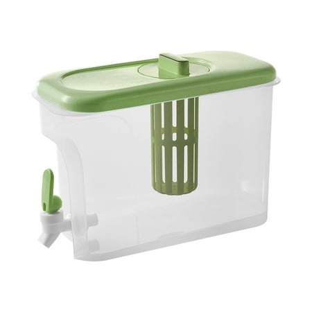 

4L Cold Kettle with Faucet Filter In Refrigerator Large Capacity Storage for Fruit Juice Dispenser with Ice Grids and Spigot Fruit Teapot Lemonade Bucket