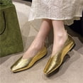 thumbnail image 3 of AUDeals Women's Dress Shoes, Faux Leather Loafers with Pointed Toe and Low Wedge Comfort for Work and Formal Wear, 3 of 6