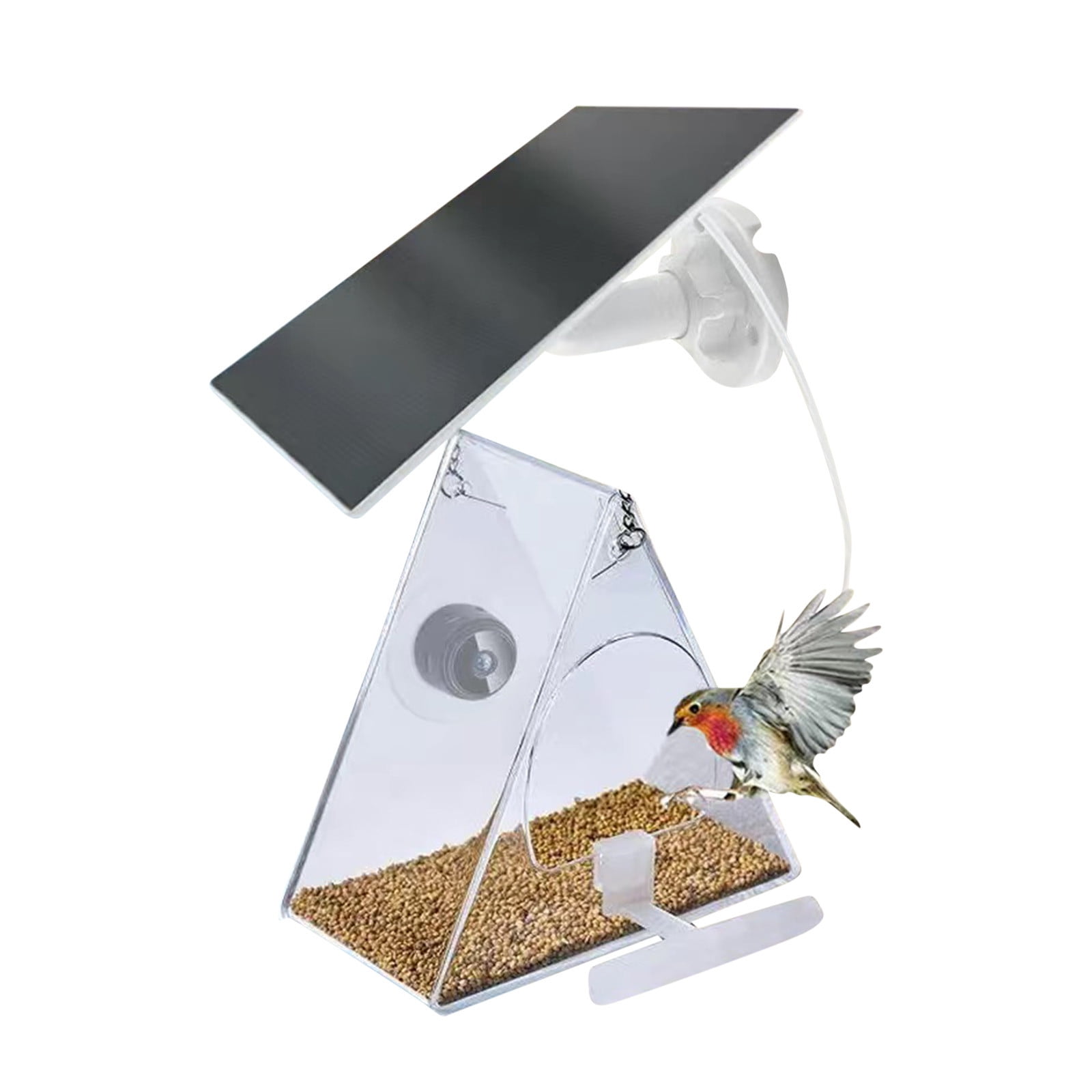 XGFHYJEH Solar Power Smart Bird Feeder, Bird Feeder with Camera, Bird Feeders Clearance, Bird Feeders for Outdoors Hanging, HD 1080P Night Version Camera, WiFi Remote Connection