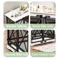 thumbnail image 4 of 48 Inch Wooden Dog Crate Furniture, Double Door Anti-Chew Indoor Kennel ,Dog Side Table White, 4 of 11