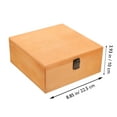 thumbnail image 2 of ORDDIART 1Pcs Rectangular Orange Wood Storage Box For Packaging 11.8x11.8x3.9in, 2 of 7