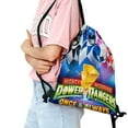 thumbnail image 2 of Drawstring Backpack for Mighty Morphin Power Rangers Sackpack Adults Women Men Party Favor Bags Sports for Gym Travel Swimming Hiking Camping Tote Bag 11.8 × 15.7 in, 2 of 7