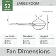 thumbnail image 4 of Hunter 52 inch Outdoor or Indoor Ceiling Fan with LED Light - Black Ceiling Fan with Wall Control, For Patio, Garage, or Porch, Quiet, Standard Mount, 3 Blades - Gallegos 51585, Matte Black, 4 of 17