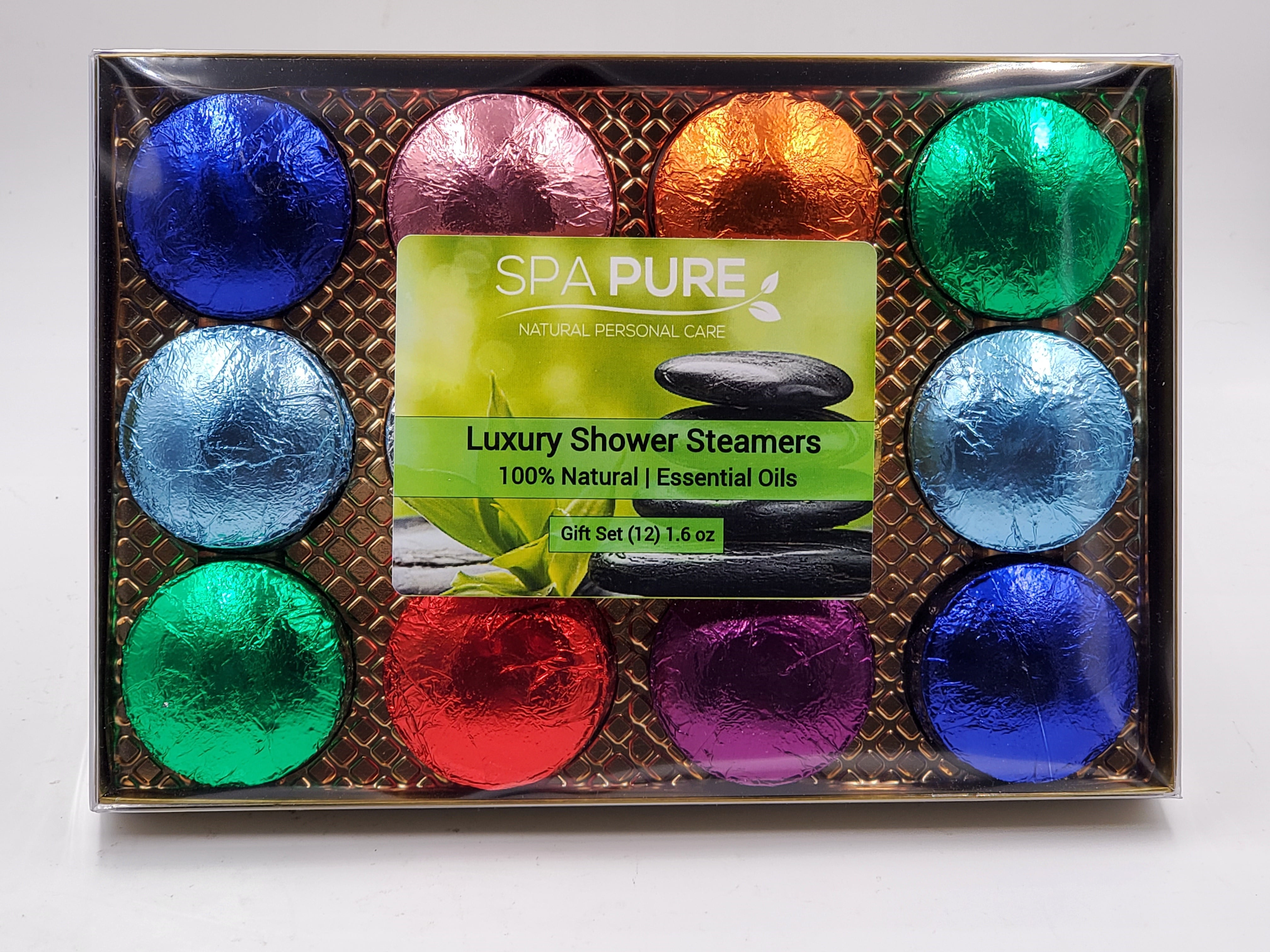 Spa Pure Luxury Aromatherapy Shower Bomb/Steamers Gift Set, 12