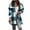 Blue, variant on Bxsruta Jacket for Women, Women's Outerwear Oversized Plaid Longline Coat, Open Front Casual Outerwear with Extended Length