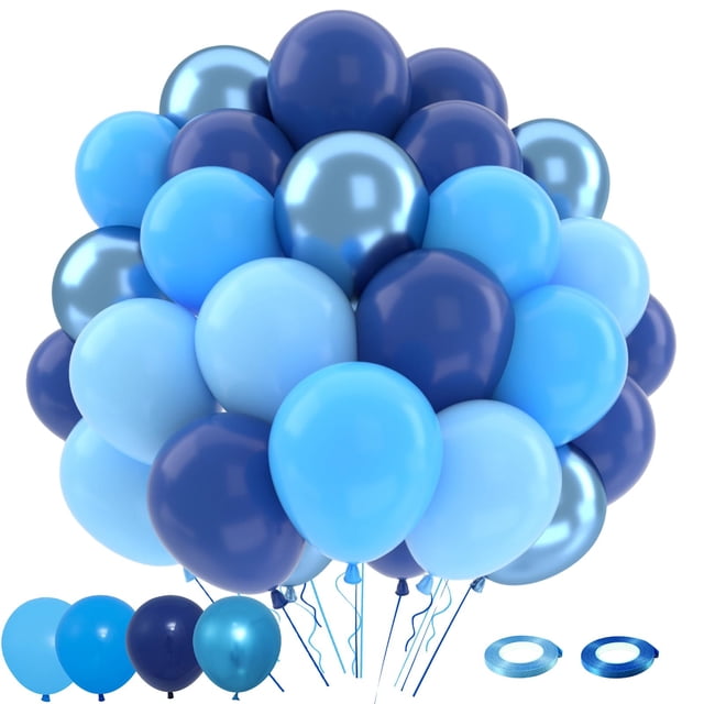 Juego de globos de látex Patimate Blue, 50 unidades, 30 cm, para decoración de fiestas