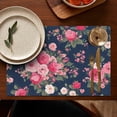 thumbnail image 5 of Pioneer Flower Floral Print Pattern Summer Placemats Table Placemats Set Of 4-Linen Kitchen Washable Placemats Table Mats 12x18 Inch Non-Slip Heat Resistant, 5 of 6