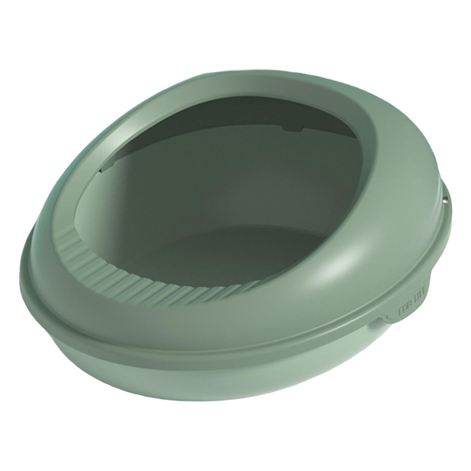 Semi Open Cats High Sided Easy Cleaning Bedpan Durable Sandbox Toilet Green