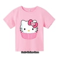 thumbnail image 2 of Camiseta de Hello Kitty para niños, ropa para niñas Kawaii, camiseta de bebé, camisetas informales de manga corta con dibujos animados de Anime para hombres y mujeres, 2 of 4