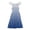 Blue, variant on Big Girls Dresses Gradient Cute Double Layer Ruffle Sleeve Smocked Flowy 4 16 Years Girls Summer Dress