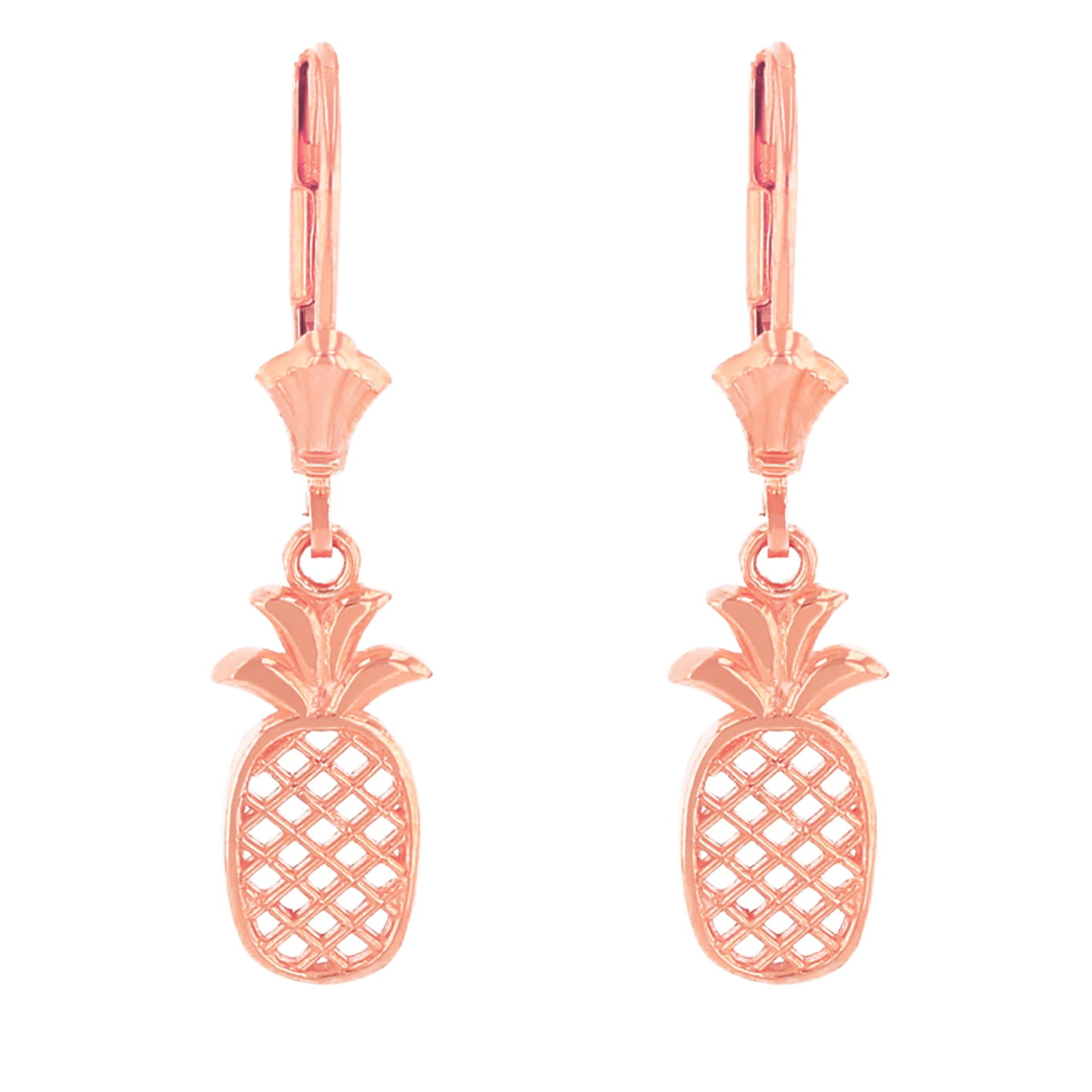 Details about   14k Rose Gold Pineapple Studs