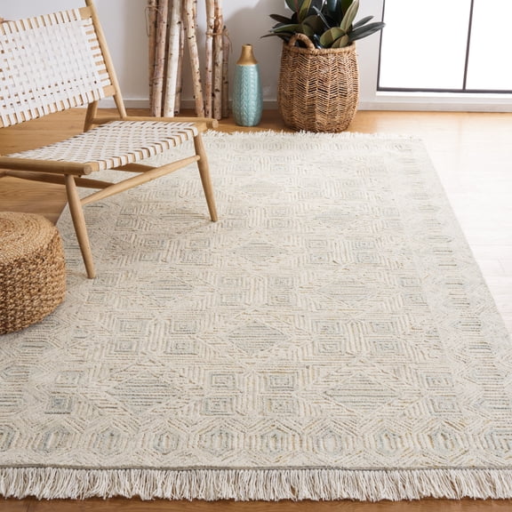 Safavieh Ikat Maiara Geometric Area Rug, Ivory/Gray, 5' x 8'