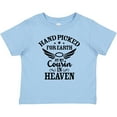 thumbnail image 3 of Inktastic Handpicked for Earth by My Cousin in Heaven with Angel Wings Boys or Girls Baby T-Shirt, 3 of 5