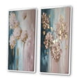 thumbnail image 3 of Designart "Abstract Retro Hydrangea Flower Blossom II" Hydrangea Framed Wall Art Set Of 2 - Traditional Gold Framed Canvas Set For Living Room Decor, 3 of 6