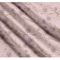 thumbnail image 3 of Soimoi Pink Cotton Voile Fabric Grass & Wildflower Floral Printed Craft Fabric by the Yard 56 Inch Wide, 3 of 7