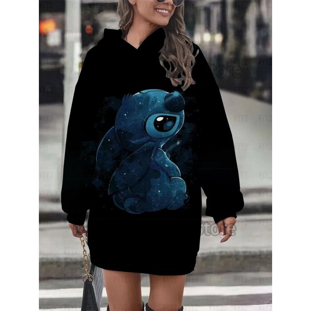 Vestido con capucha para mujer, informal, estilo minimalista callejero, vestido a la moda, sudaderas con capucha, chándal 3d, ropa de calle de estilo coreano