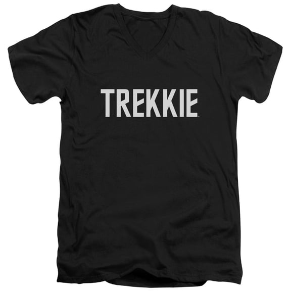 Star Trek Trekkie Adult V-Neck T-Shirt Black