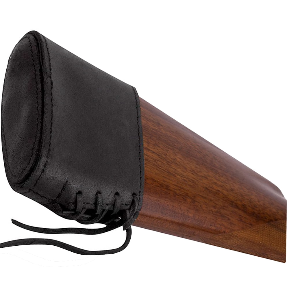 SlipOn Genuine Leather Recoil Pad Hunting Shooting Buttstock Extension