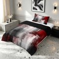 thumbnail image 2 of Manfei Abstract Oil Painting Twin Comforter Sets, Red Black Brushstroke Bedding Set, Red Black, Black Reversible 2-Piece, 1 Comforter and 1 Pillowcase, 2 of 6
