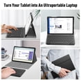 thumbnail image 6 of HPZZ Keyboard Case for Samsung Galaxy Tab A9 Plus/A9+ 5G 11 Inch 2023 Model (SM-X210/X216/X218), Slim Lightweight Stand Cover with Magnetically Detachable Wireless Bluetooth Keyboard, Black, 6 of 8