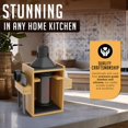 thumbnail image 2 of HEXNUB &acirc;?? Compact AeroPress Organizer Stand, Bamboo Coffee Caddy for AeroPress Coffee Maker, Accessories, Filters, Cups, Includes Mats - Black, 2 of 7